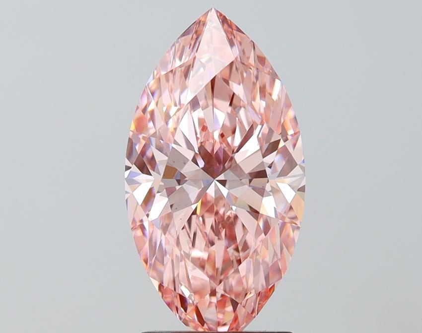 3.08 Ct. Fancy Vivid Pink Marquise Lab Grown Diamond