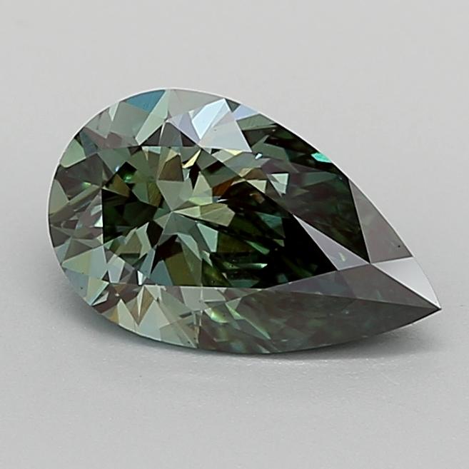 1.62 Ct. Fancy Deep  Green Pear Lab Grown Diamond