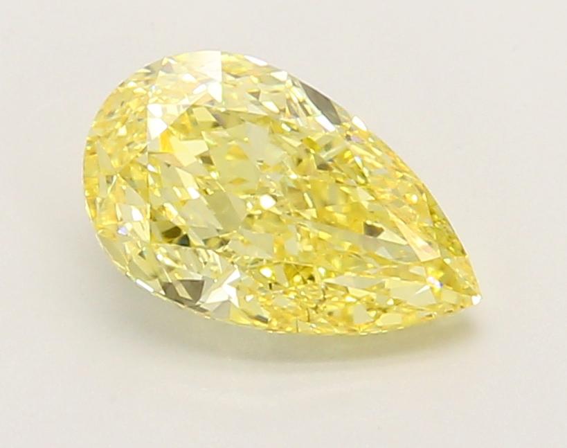 1.59 Ct. Fancy Vivid Yellow Pear Lab Grown Diamond