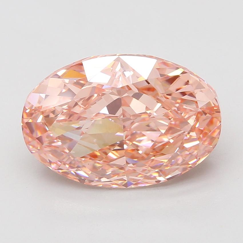 9.07 Ct. Fancy Vivid Pink Oval Lab Grown Diamond