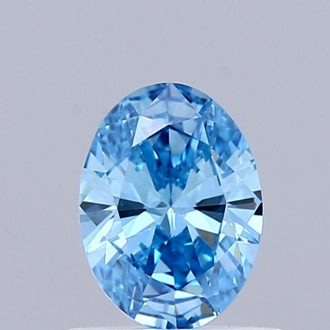 0.48 Ct. Fancy Vivid Blue Oval Lab Grown Diamond