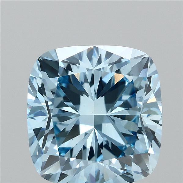 2.52 Ct. Fancy Vivid Blue Cushion Lab Grown Diamond