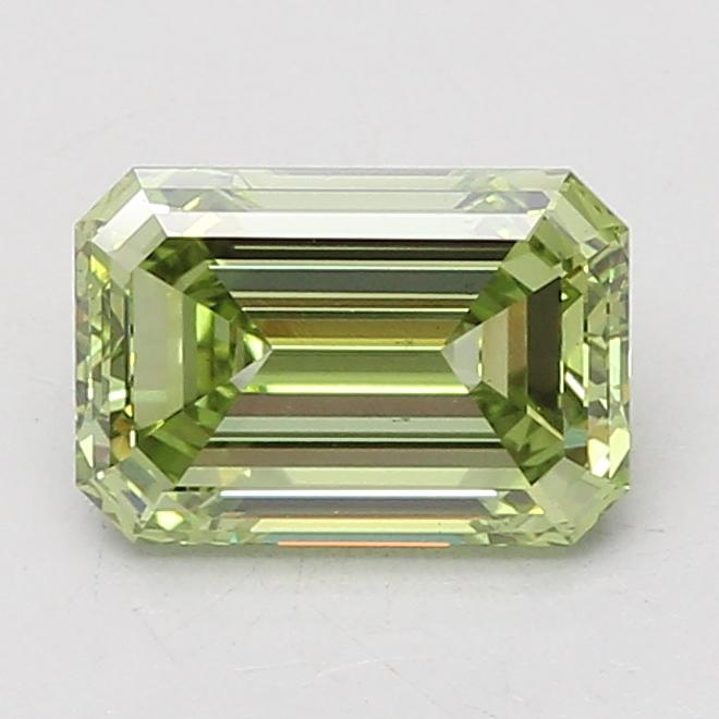 2.10 Ct. Fancy Vivid Green Emerald Lab Grown Diamond