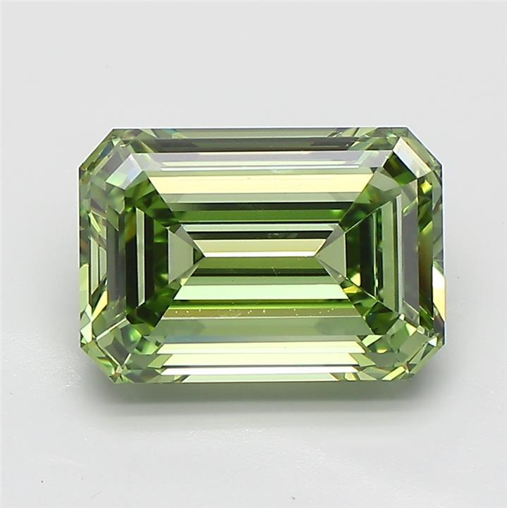 3.88 Ct. Fancy Vivid Green Emerald Lab Grown Diamond