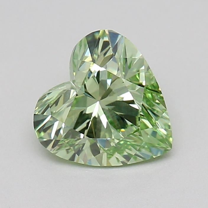 0.56 Ct. Fancy Vivid  Green Heart Lab Grown Diamond