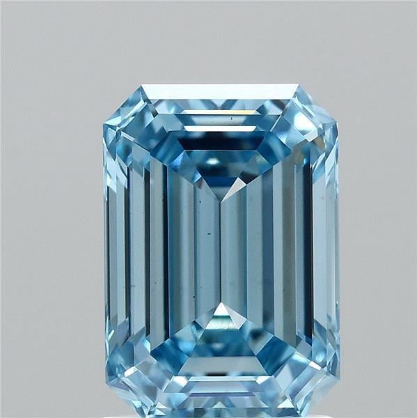 1.77 Ct. Fancy Vivid  Blue Emerald Lab Grown Diamond