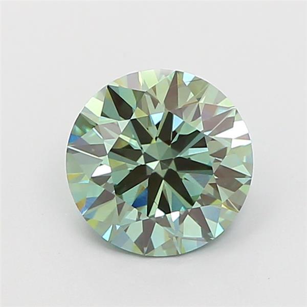 1.25 Ct. Fancy Vivid  Green Round Lab Grown Diamond