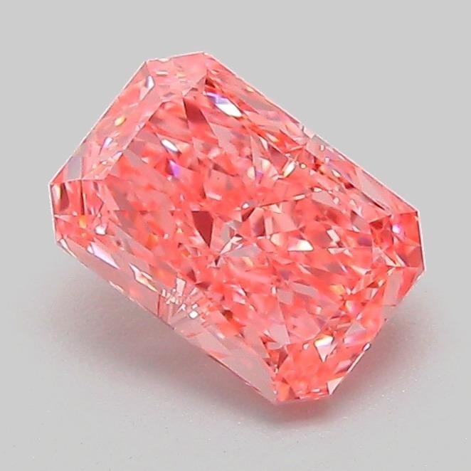 1.09 Ct. Fancy Vivid Pink Radiant Lab Grown Diamond