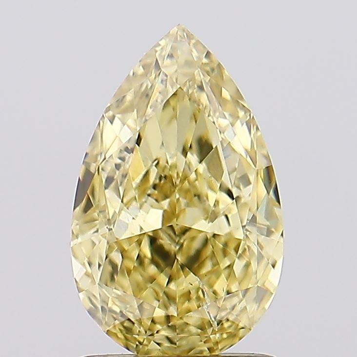 1.51 Ct. Fancy Intense  Yellow Pear Lab Grown Diamond