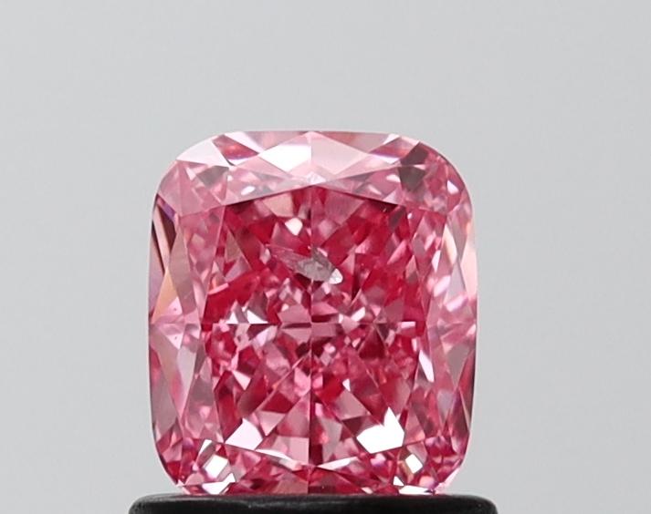 1.03 Ct. Fancy Vivid Pink Cushion Lab Grown Diamond