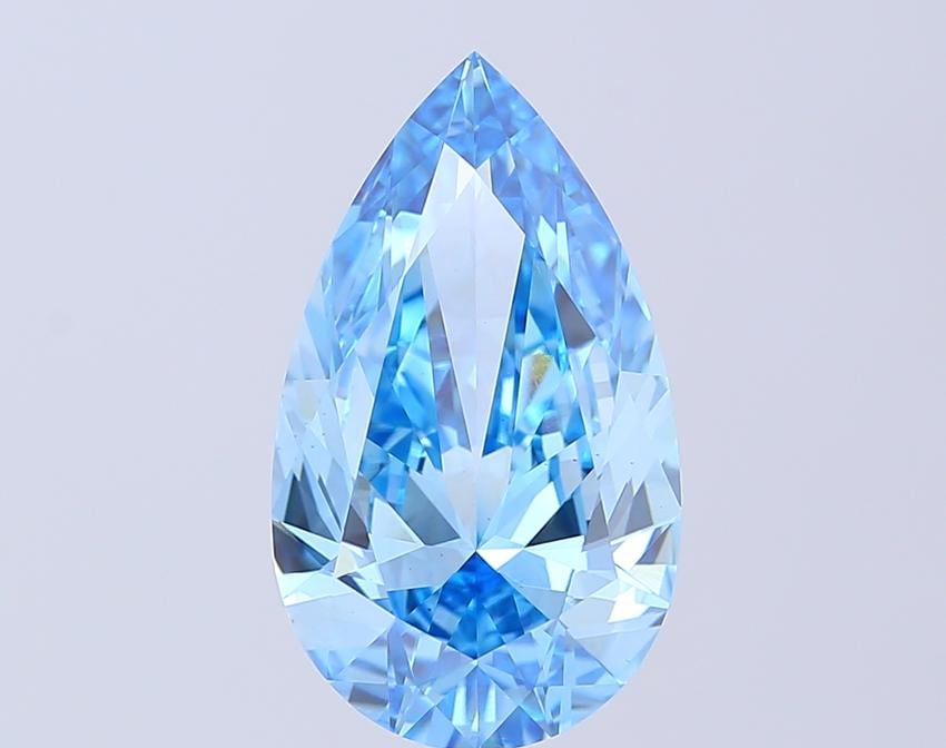 5.01 Ct. Fancy Vivid  Blue Pear Lab Grown Diamond