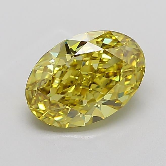 3.09 Ct. Fancy Intense Yellow Oval Lab Grown Diamond