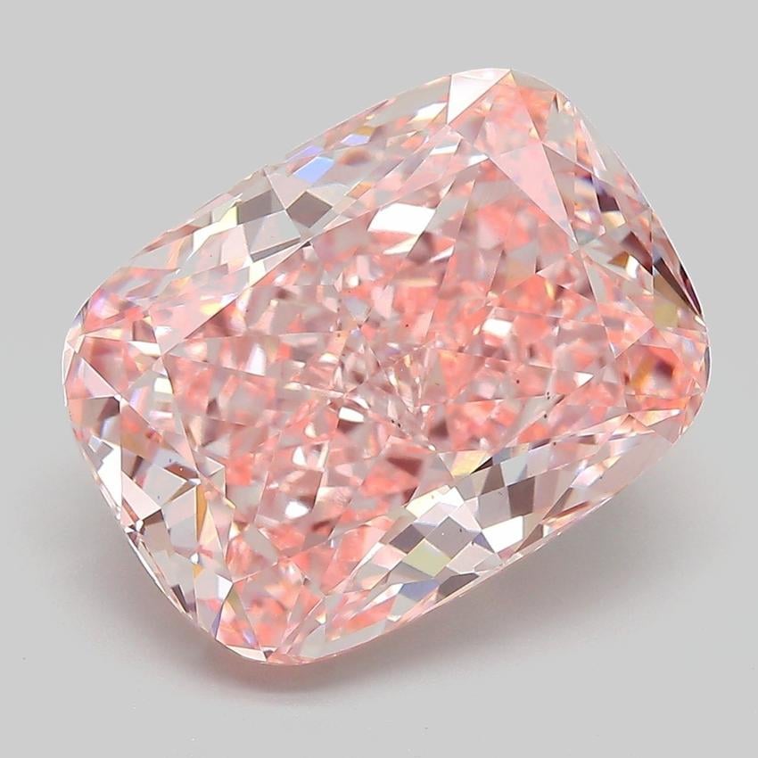 9.08 Ct. Fancy Intense Pink Cushion Lab Grown Diamond