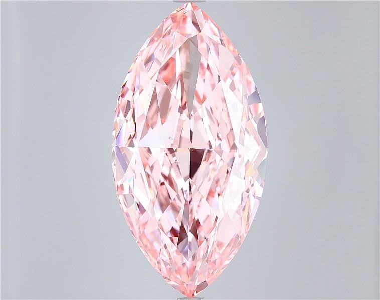 15.03 Ct. Fancy Vivid Pink Marquise Lab Grown Diamond