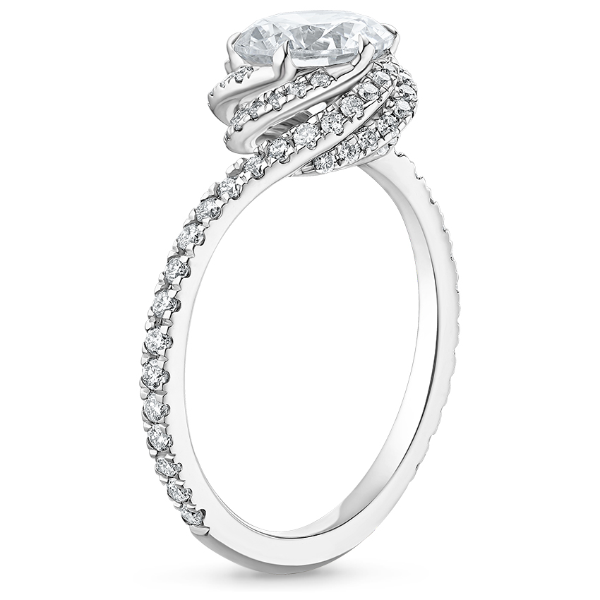 18K White Gold Rosita Diamond Ring, large side view