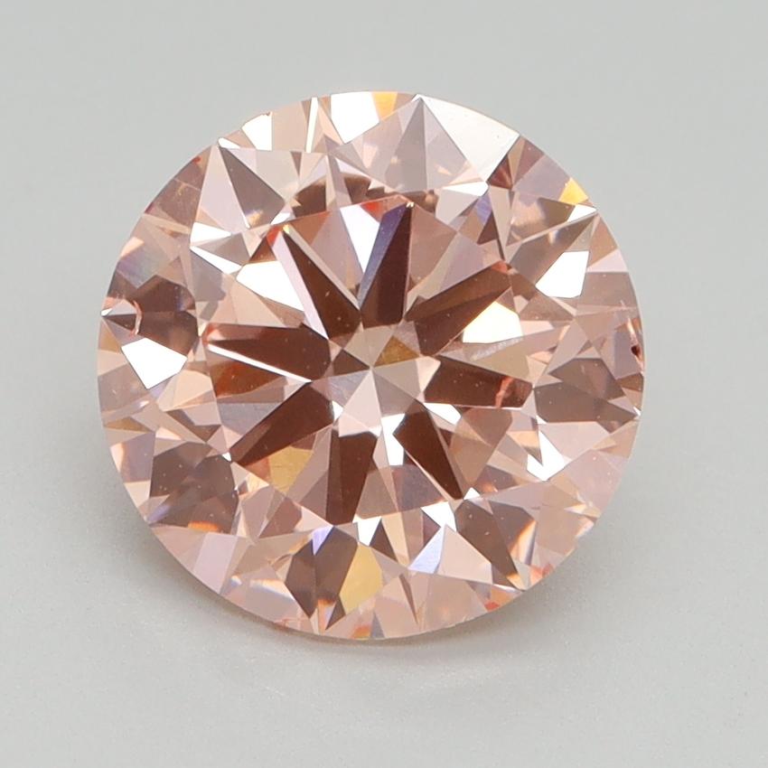 2.50 Ct. Fancy Intense Pink Round Lab Grown Diamond