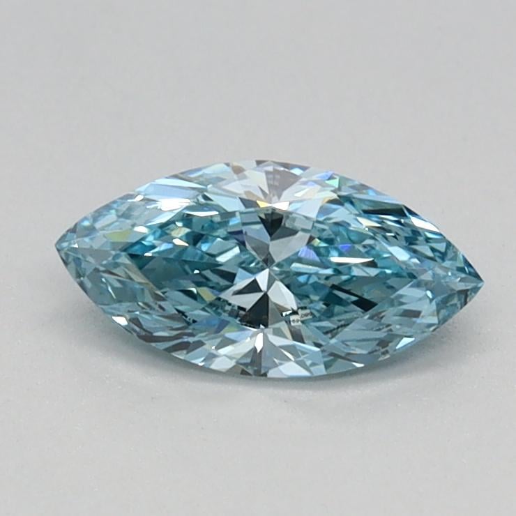 0.35 Ct. Fancy Vivid Blue Marquise Lab Grown Diamond
