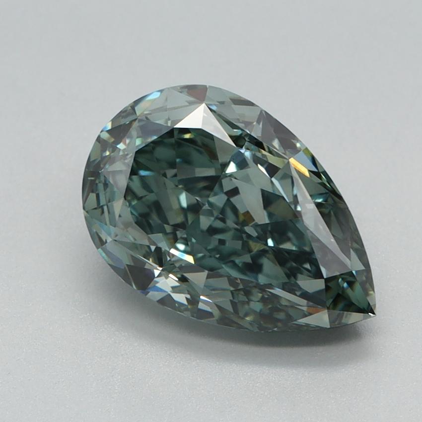 2.04 Ct. Fancy Intense Green Pear Lab Grown Diamond
