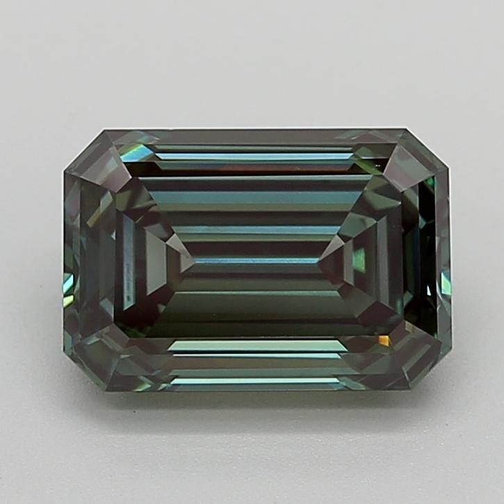 3.41 Ct. Fancy Deep  Green Emerald Lab Grown Diamond