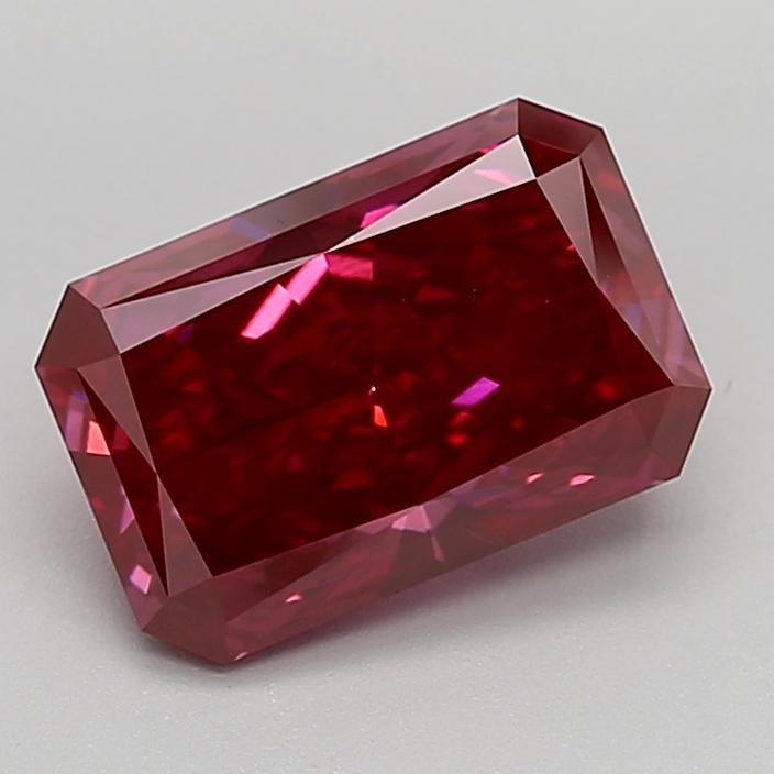 3.04 Ct. Fancy Vivid  Red Radiant Lab Grown Diamond