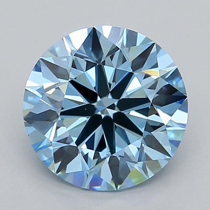 2.00 Ct. Fancy Vivid  Blue Round Lab Grown Diamond
