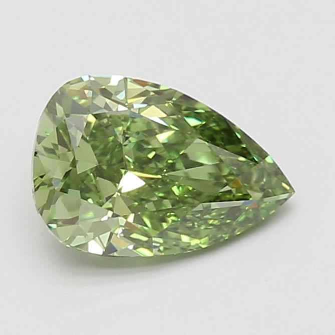 1.54 Ct. Fancy Vivid Green Pear Lab Grown Diamond