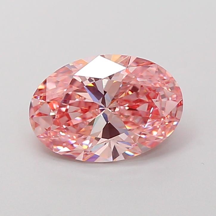2.06 Ct. Fancy Vivid Pink Oval Lab Grown Diamond