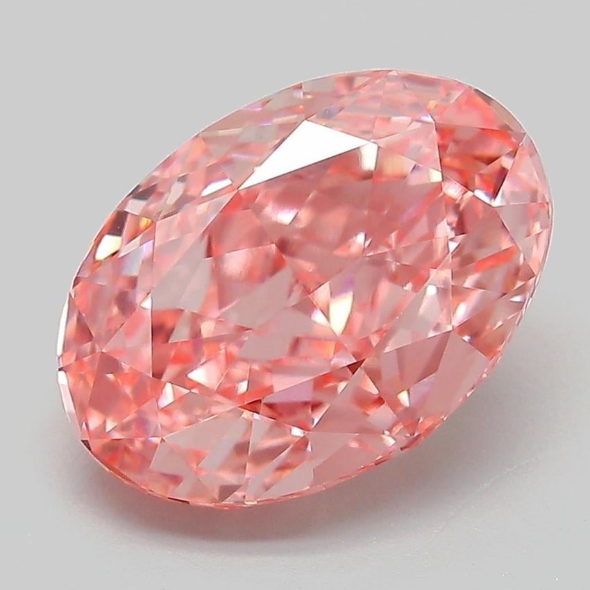 4.69 Ct. Fancy Vivid Pink Oval Lab Grown Diamond