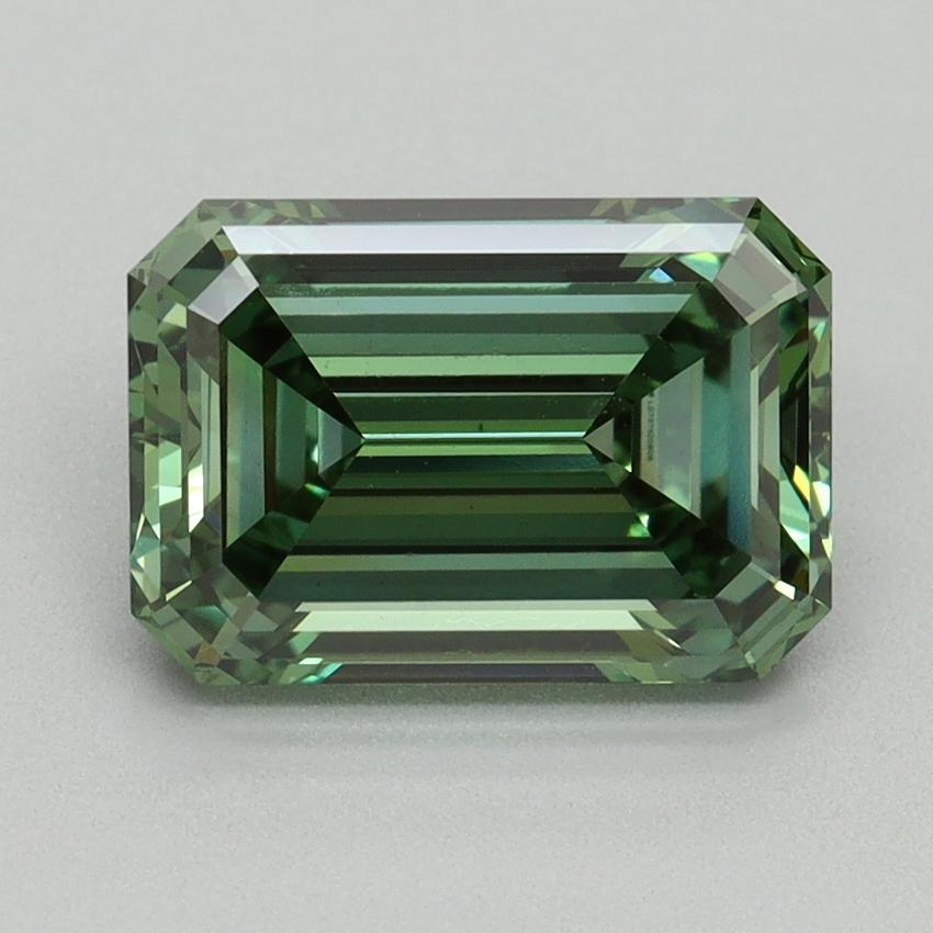 3.17 Ct. Fancy Vivid Green Emerald Lab Grown Diamond
