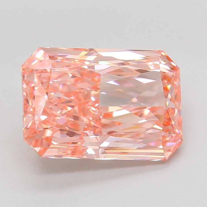 9.10 Ct. Fancy Vivid Pink Radiant Lab Grown Diamond