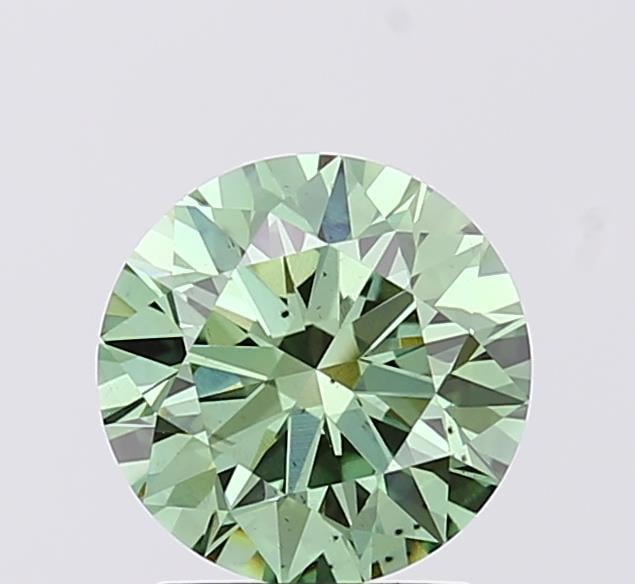 1.61 Ct. Fancy Vivid  Green Round Lab Grown Diamond