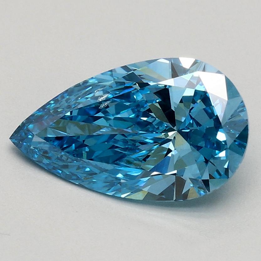 1.00 Ct. Fancy Vivid Blue Pear Lab Grown Diamond