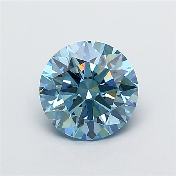 1.6 Ct. Fancy Vivid Blue Round Lab Grown Diamond