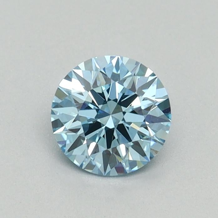 0.52 Ct. Fancy Vivid Blue Round Lab Grown Diamond