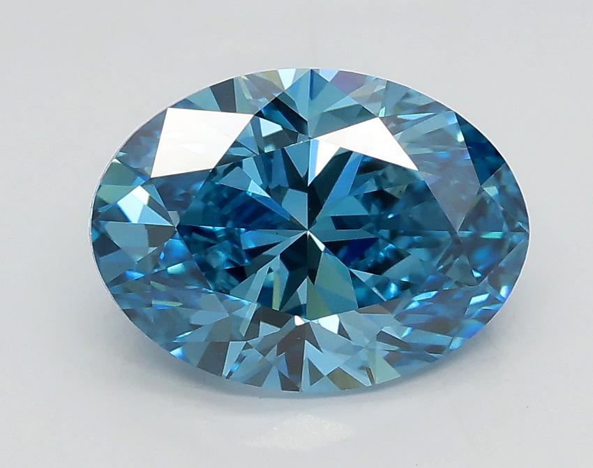 2.01 Ct. Fancy Vivid Blue Oval Lab Grown Diamond