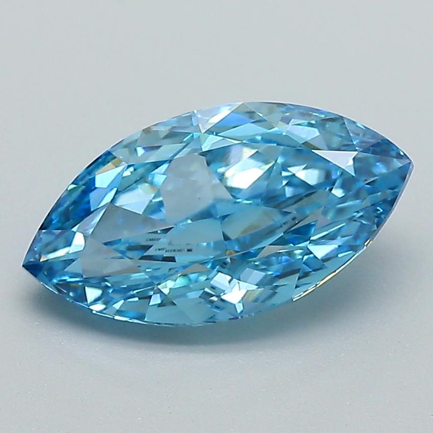 2.02 Ct. Fancy Vivid Blue Marquise Lab Grown Diamond