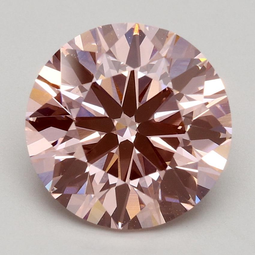 2.60 Ct. Fancy Intense Pink Round Lab Grown Diamond