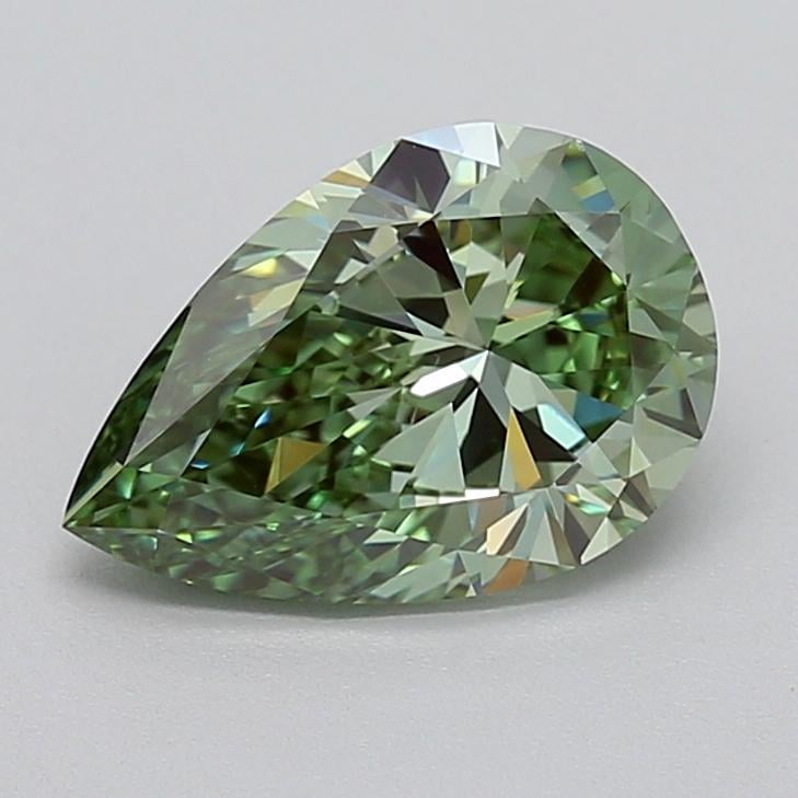 2.01 Ct. Fancy Vivid Green Pear Lab Grown Diamond