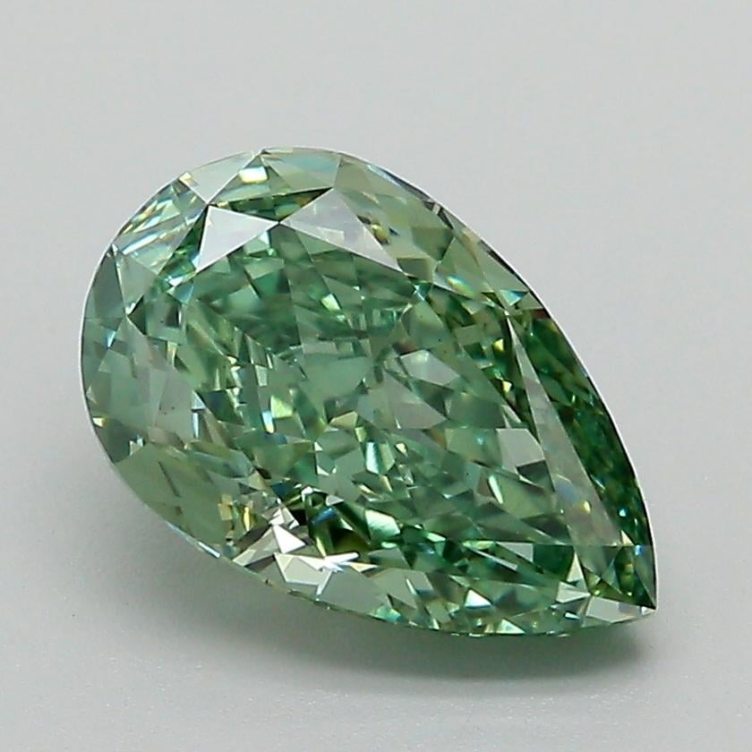 2.22 Ct. Fancy Vivid Green Pear Lab Grown Diamond
