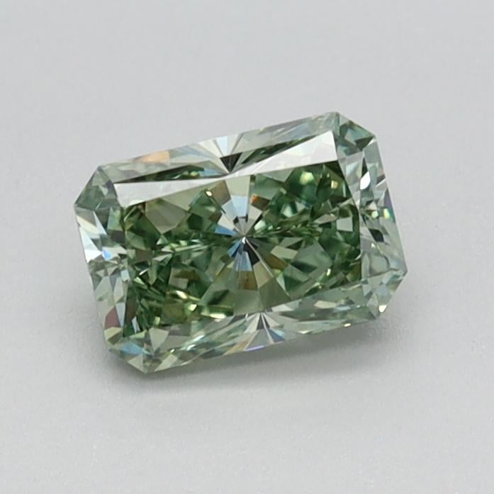 0.56 Ct. Fancy Vivid Green Radiant Lab Grown Diamond