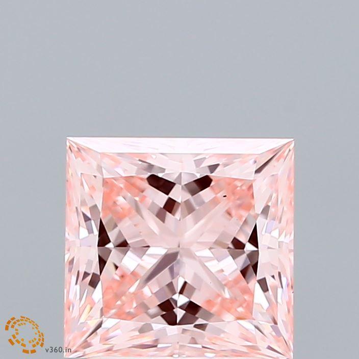 2.03 Ct. Fancy Vivid Pink Princess Lab Grown Diamond