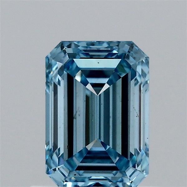 0.97 Ct. Fancy Vivid Blue Emerald Lab Grown Diamond