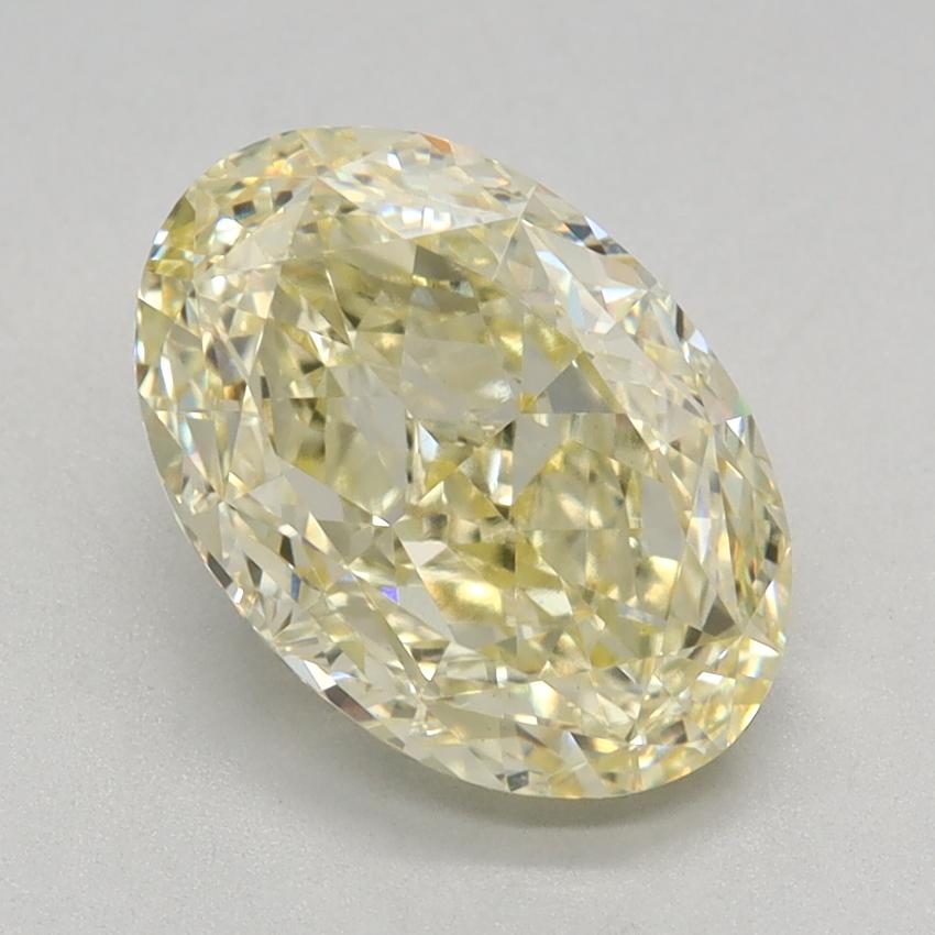 2.12 Ct. Fancy Light Yellow Oval Lab Grown Diamond