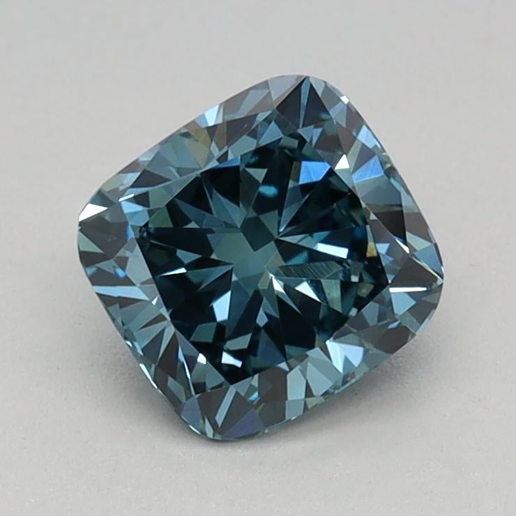 0.75 Ct. Fancy Vivid Blue Cushion Lab Grown Diamond