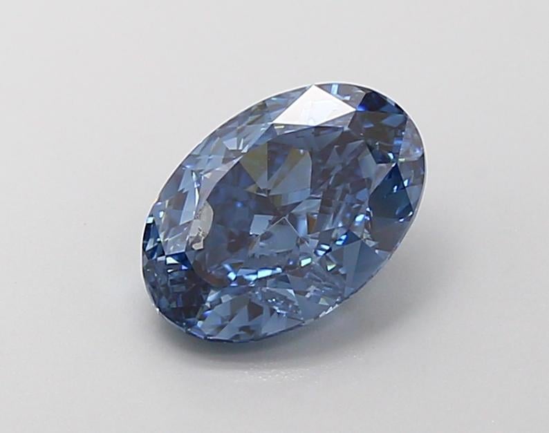 2.03 Ct. Fancy Vivid Blue Oval Lab Grown Diamond