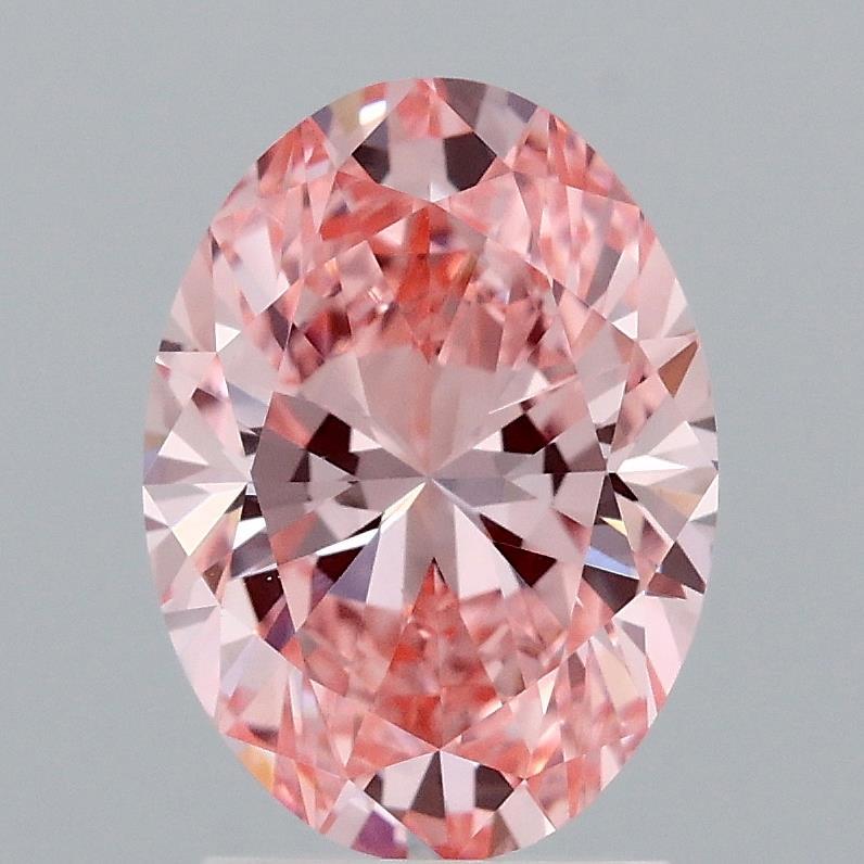1.74 Ct. Fancy Vivid Pink Oval Lab Grown Diamond