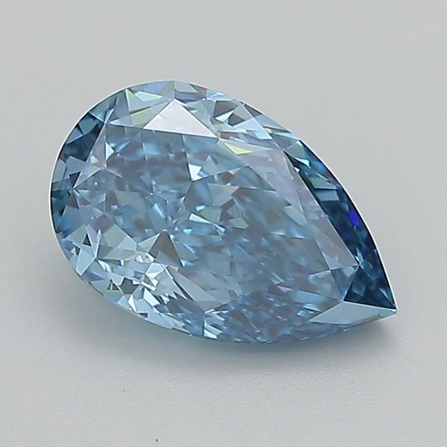 1.63 Ct. Fancy Vivid  Blue Pear Lab Grown Diamond
