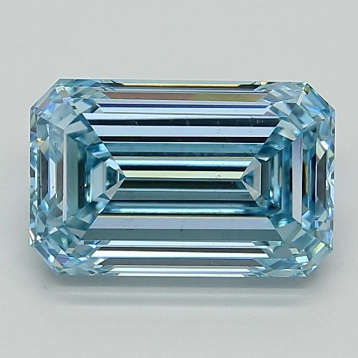 4.01 Ct. Fancy Intense  Blue Emerald Lab Grown Diamond