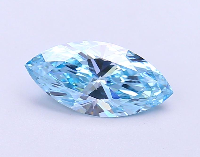 1.18 Ct. Fancy Vivid  Blue Marquise Lab Grown Diamond