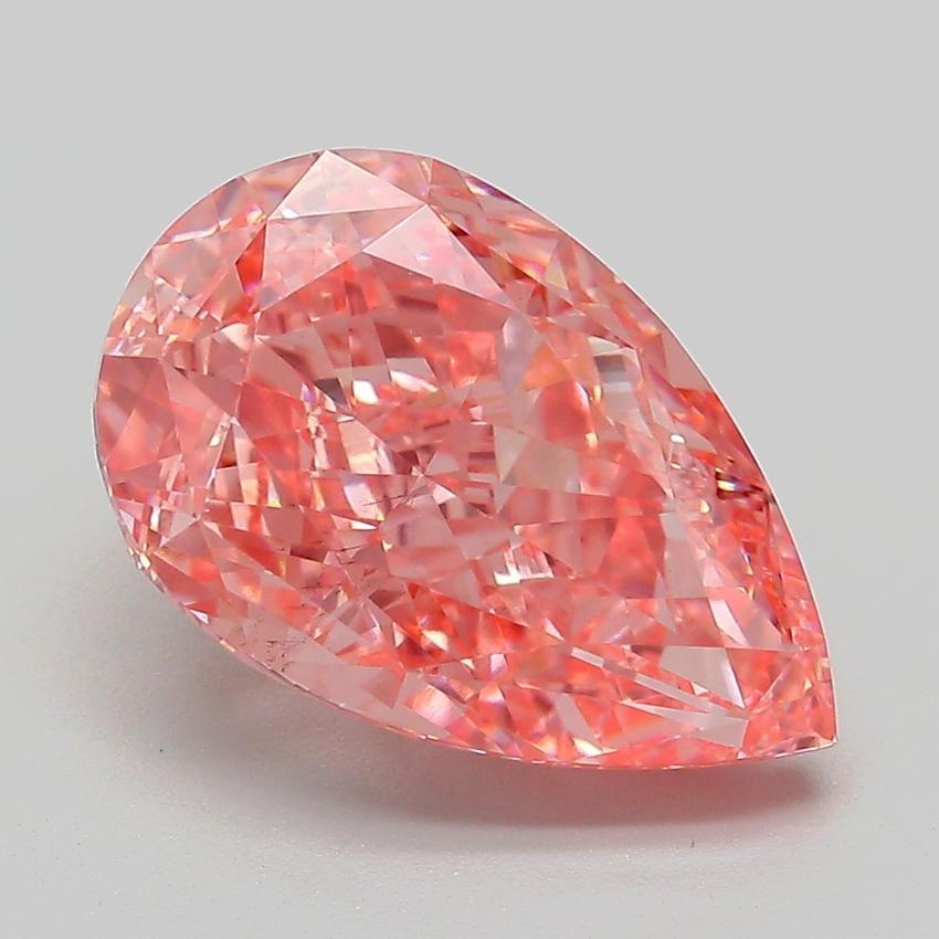 5.36 Ct. Fancy Vivid Pink Pear Lab Grown Diamond